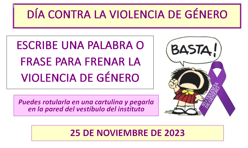 Cartel Dia violencia genero 2023