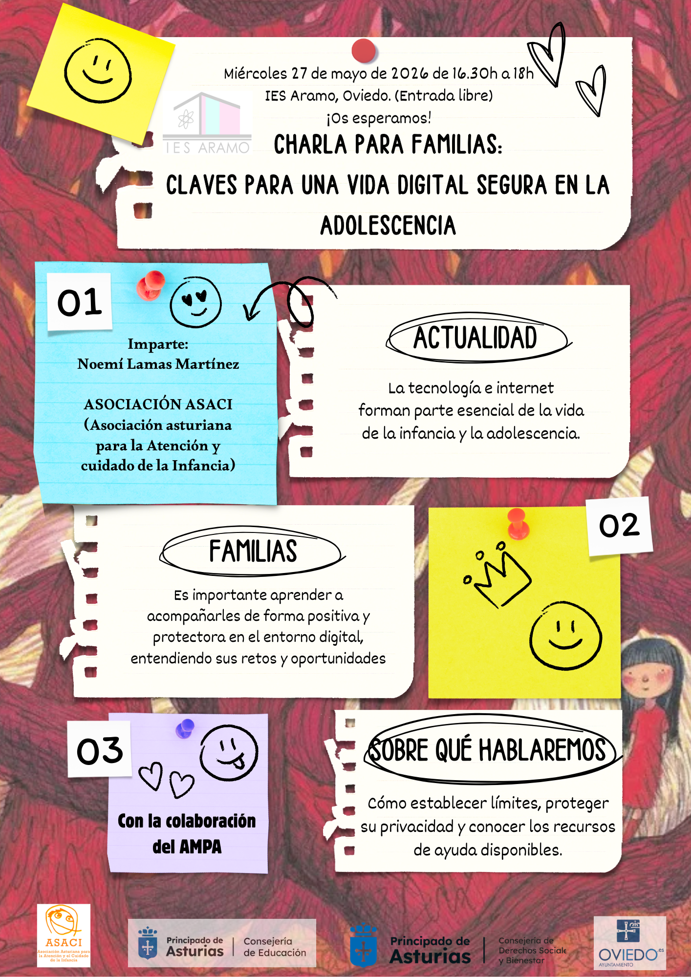 Cartel Escuela de familia 1a sesion